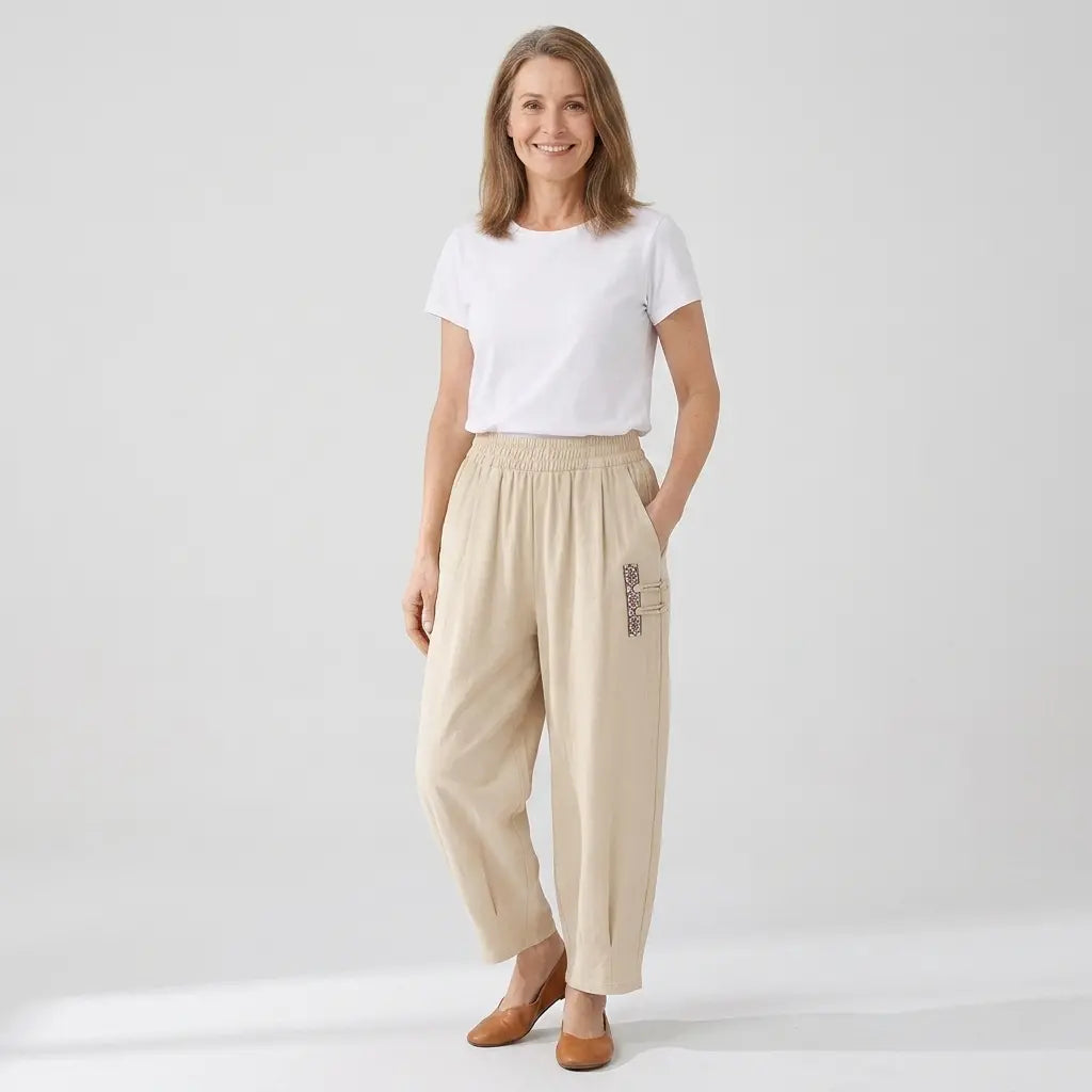 🔥【M–4XL】 👖 Lagane i prozračne ljetne pamučno-lanene hlače – moderne ležerne hlače do gležnja