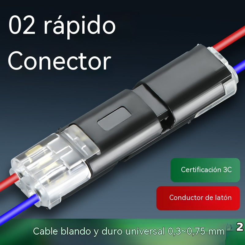 【20 piezas 24 euros】Conector enchufable de doble cable con presilla de bloqueo