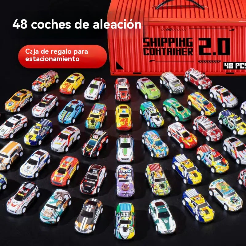 🎁48 minicoches extraíbles con garaje incorporado