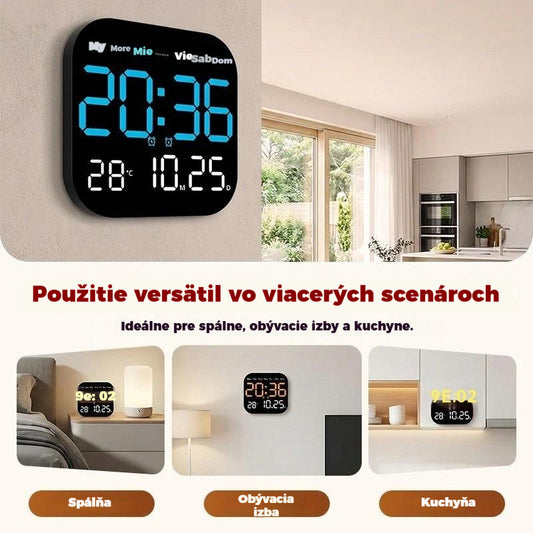 🕰️ Predalo sa viac ako 50 000 kusov! 🛏️ Digitálne hodiny do domácnosti a kancelárie: zobuďte sa jemne a zabudnite na otravné budíky! Nastaviteľný jas, tichá prevádzka v noci. 🌙