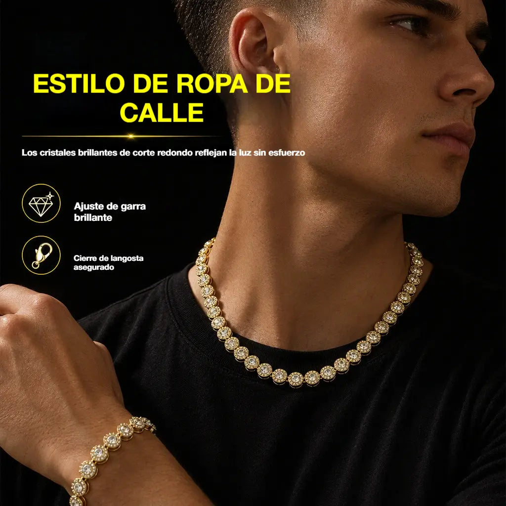 💎 Prihranite kar 50 %! ✨ Unisex ogrlica v hip-hop slogu z okrasnimi kamenčki in vrhunskim, brezhibnim premazom – trendovski videz za urbani ples, ki drzno odraža vašo osebnost. 🎤