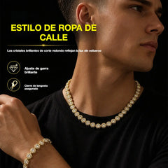 💎 Prihranite kar 50 %! ✨ Unisex ogrlica v hip-hop slogu z okrasnimi kamenčki in vrhunskim, brezhibnim premazom – trendovski videz za urbani ples, ki drzno odraža vašo osebnost. 🎤