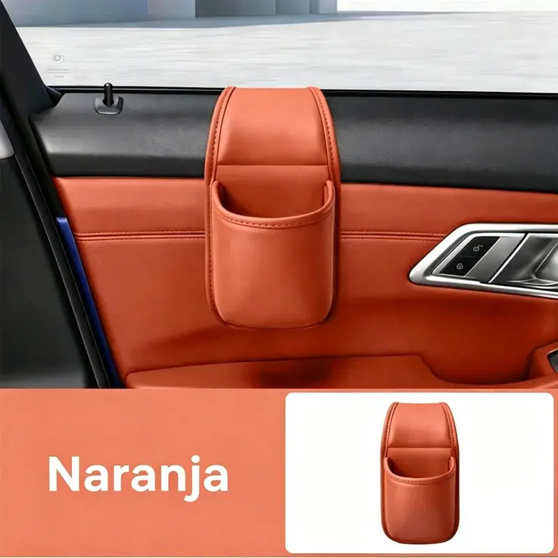 【2 unidades a 25 euros】🚗 Organizador de puerta para coche – Bolsillo de almacenamiento con soporte para vasos, colgante en la ranura de la ventanilla 🧺💧