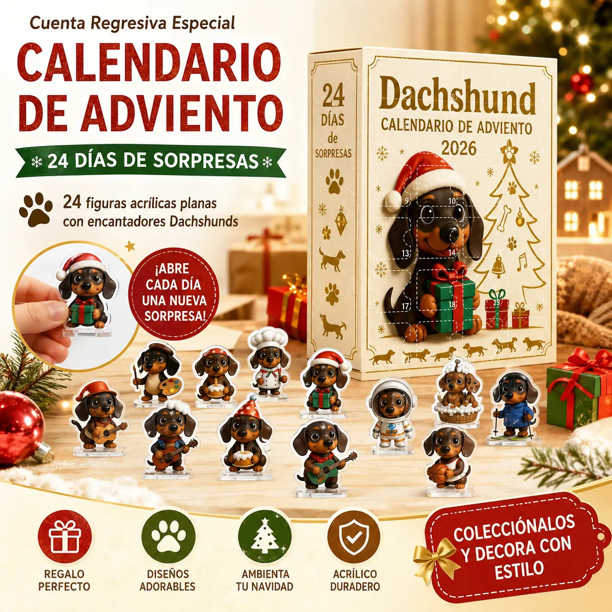 【Caja de 24 piezas】Solo 28 € 🎁🎁 Más adornos y regalos de Navidad 2026 aptos para estores enrollables.