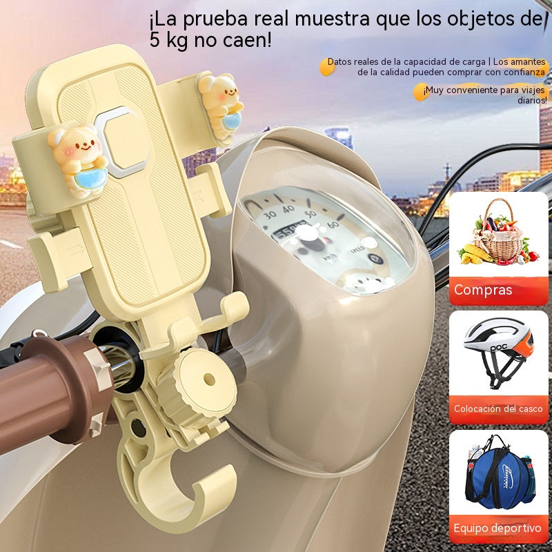 Soporte para teléfono de vehículo eléctrico con gancho