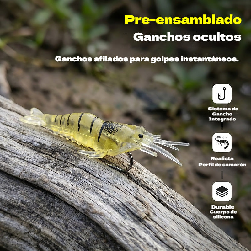 🦐Set de Cebo Blando de Camarón Biónico para Pesca