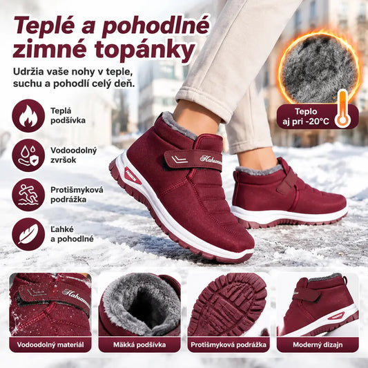 【37-41】❄️Zateplené dámske zimné topánky na suchý zips – udržia vaše nohy v teple aj v mrazivom počasí