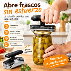 ☀️🔥¡Compre 1 y llévese 1 GRATIS! (2 piezas) 🔧✨ Abridor universal ajustable: abre frascos, botellas y latas en 3 segundos sin esfuerzo. Antideslizante, apto para manos débiles o personas mayores. 💪