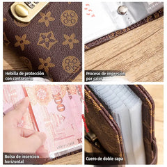 📓💰🔐Se utiliza una libreta protegida con contraseña para guardar cheques, dinero en efectivo, tarjetas bancarias y diversos comprobantes.