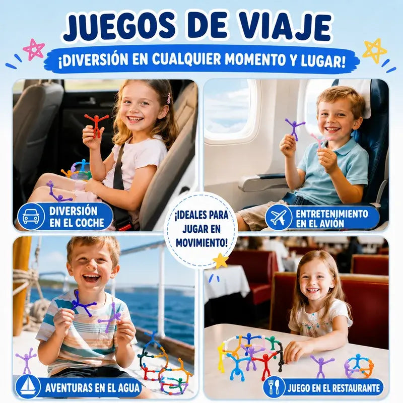 🔮 Mini Imán Figuras de Palitos – Juguete Antiestrés Magnético, Adorno para Nevera, Colorido y Divertido 🧲