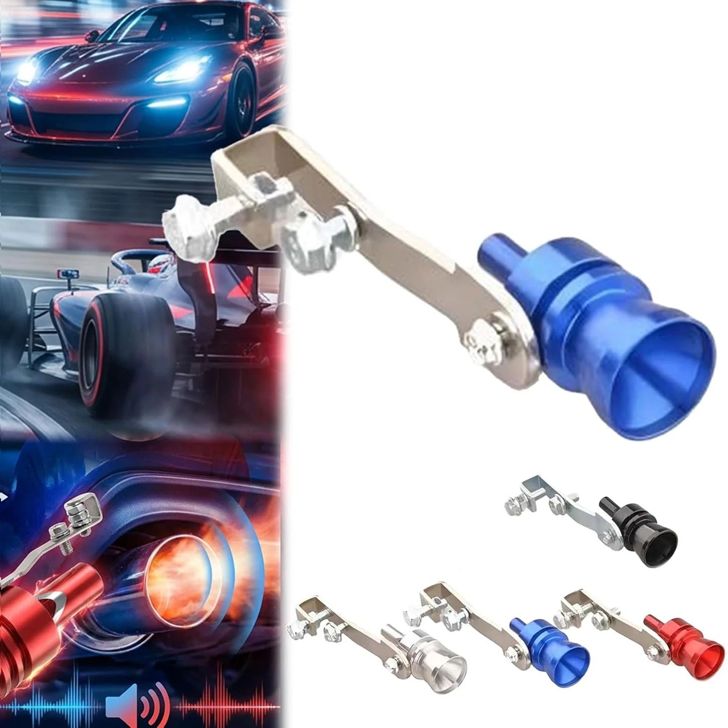Silbato de escape con sonido turbo – Metal duradero y llamativo