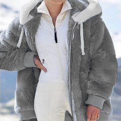 ☃️Descuento por tiempo limitado 39%❄️【S-5XL】Chaqueta de rayas contrastantes de felpa gruesa para mujer 2025