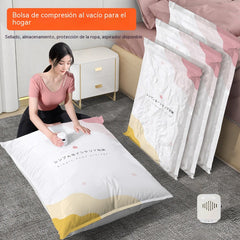 Bolsas de compresión al vacío para guardar ropa y ropa de cama.