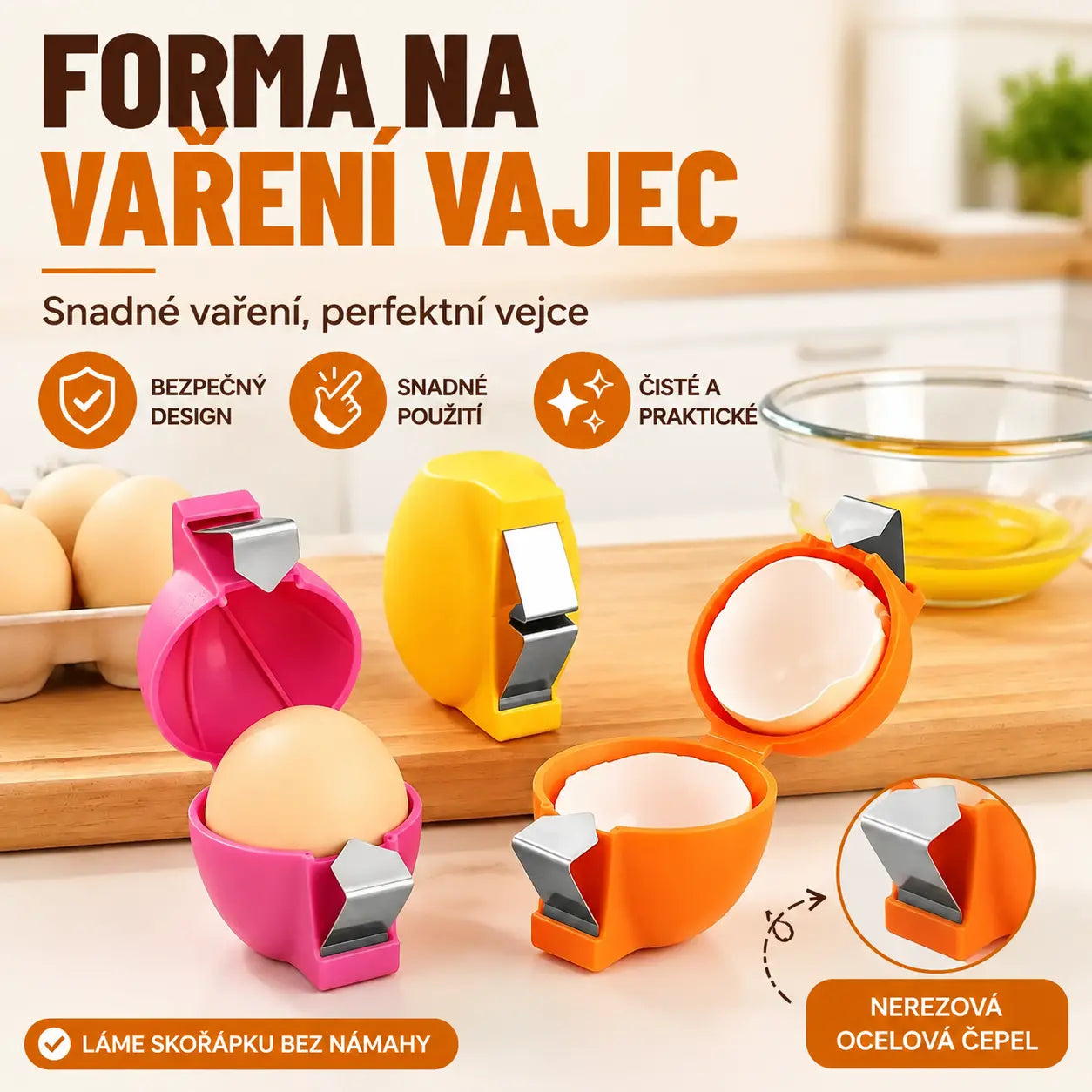 🔥50% sleva🔥3 kusy🥚 Otvíráky na vejce