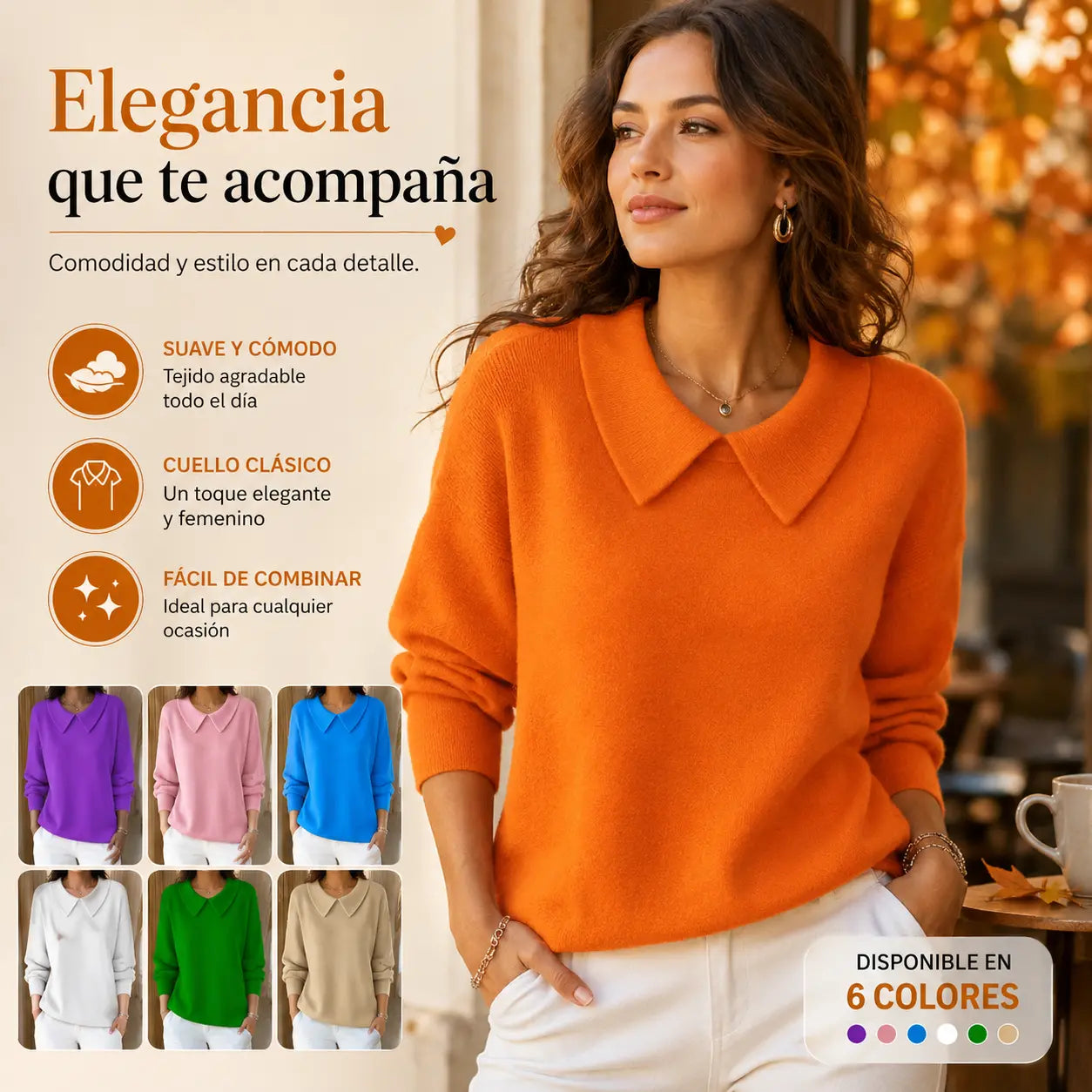 🔥【S-3XL】Nueva blusa cómoda de manga larga y cuello en V para mujer