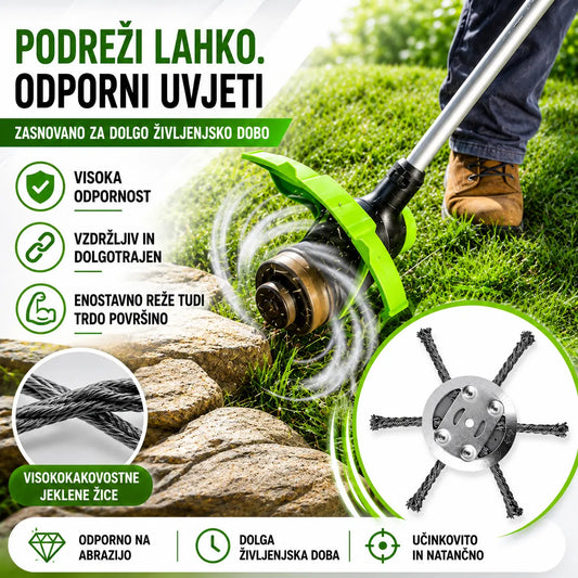 🔥✨【Kupite 1, dobite 1 gratis: 2 kosa】🔥 Zamenljiva rezalna glava za kosilnico/obrezovalnik grmovja - Jeklena rezalna glava za košnjo trave 🌿✂️⚙️