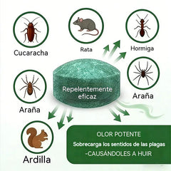 🐀 ¡50% DE DESCUENTO AHORA! ⚡ 🟢 Tabletas repelentes de roedores e insectos - Paquete de 12