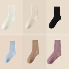 🔥【6 pares】🧦Calcetines de lana gruesos y cálidos para el invierno, súper gruesos y cálidos, elásticos, talla 35-42