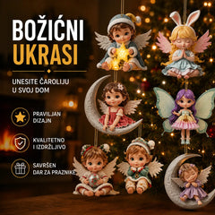 🎁【10/20 komada】Drveni anđeo - božićni ukras za dom