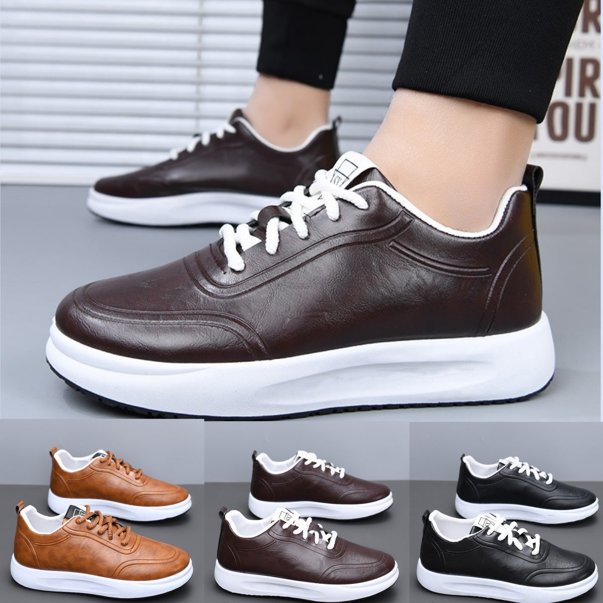 🔥✨【Nuevos estilos de otoño】👞【39-44】Zapatillas de piel para hombre