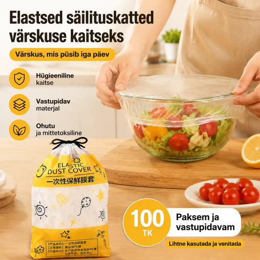 🔥【100 tk】Toidukvaliteediga ühekordne värskusekaitse kaas