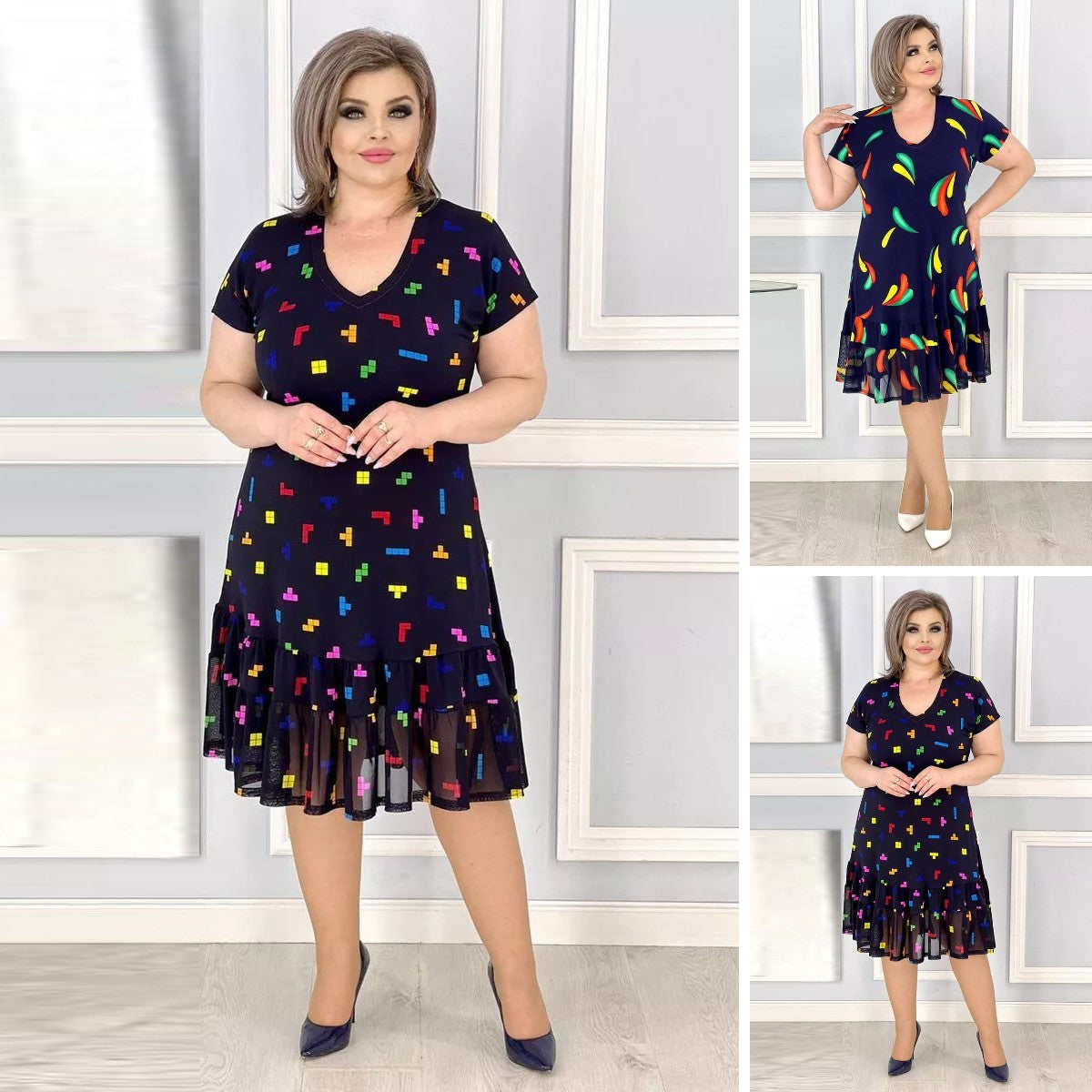 😍[S-5XL] 2025 Nueva falda transpirable con estampado de columpio de flores