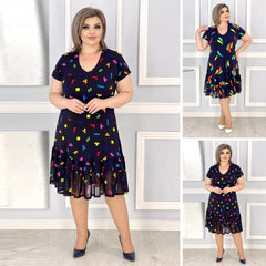 😍[S-5XL] 2025 Nueva falda transpirable con estampado de columpio de flores