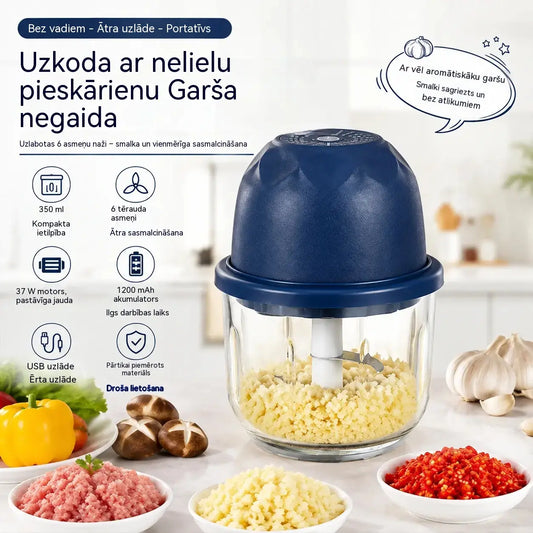 Elektrisks, bezvadu mini gaļas smalcinātājs