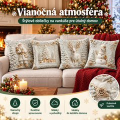 【4 kusy】Vánoční výprodej 49% SLEVA🎄Povlak na polštář s vánoční tématikou