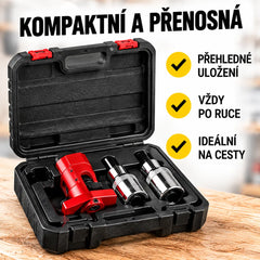 1 sada 610 Kč 🔧 3dílná sada na demontáž kulových čepů – profesionální nářadí pro vyjímání kulových čepů zavěšení, řízení a ramen 🚗