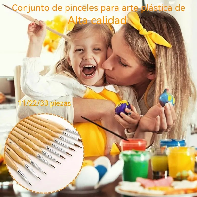 🎨【11 piezas】✨Juego de pinceles artísticos de alta calidad