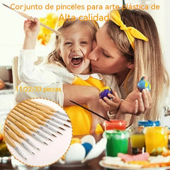 🎨【11 piezas】✨Juego de pinceles artísticos de alta calidad