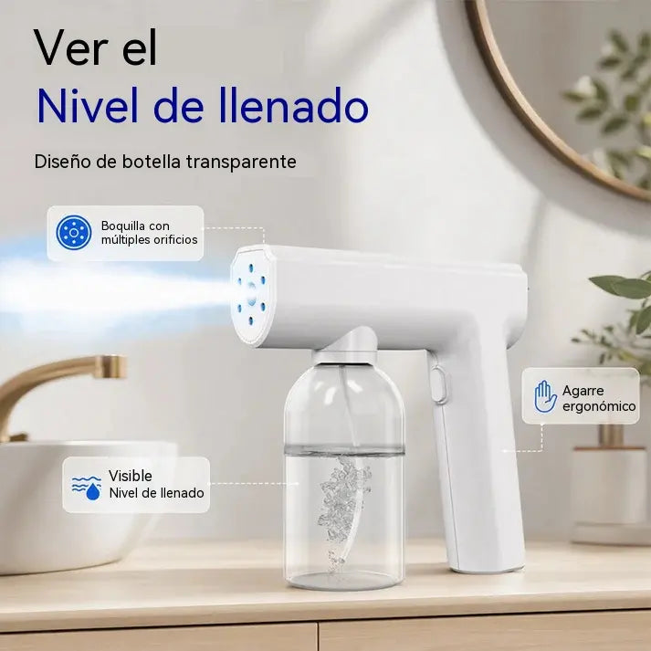 🐕⏰ Pistola pulverizadora desinfectante de luz azul portátil