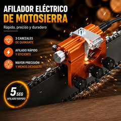 💥【50 % de descuento】🔥🧰⚡ Afilador eléctrico de motosierra con 3 cabezales de diamante — rápido y preciso