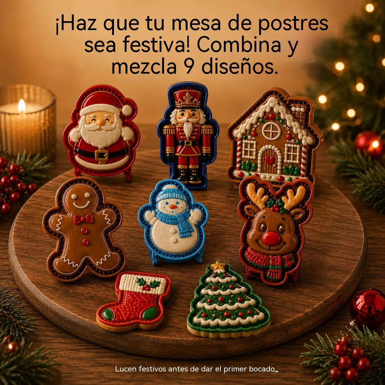🎄 Moldes para pasteles con temática navideña: disponibles en una variedad de diseños.