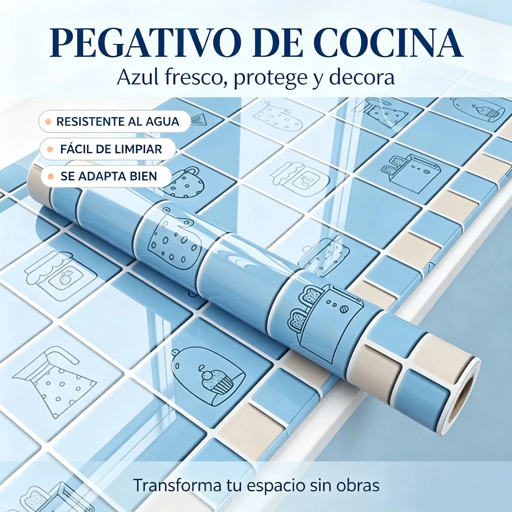 Pegatinas resistentes al aceite para la cocina, papel pintado autoadhesivo impermeable, protector para la encimera.