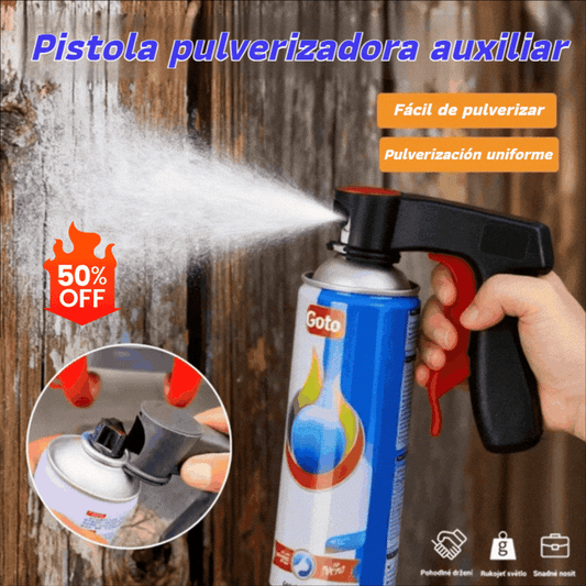 🔥【2 piezas 27 euros】Pistola pulverizadora de mano, Mango auxiliar para pulverizar pintura, Pistola pulverizadora de mano con manivela para paredes de coche, Pulverizador autocebante