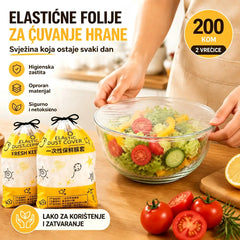 【2 vrećice, 200 komada】 Prehrambeni jednokratni poklopac za svježinu