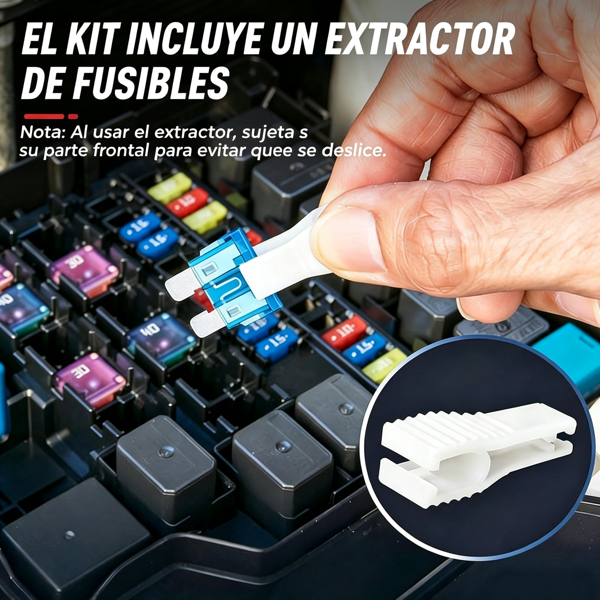 🔧⚡ Kit de fusibles surtido para coche – ¡Todos los amperajes en un solo estuche! 🚗🧰