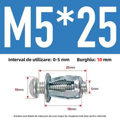 50%OFF【100 piezas】Tuerca de tapa de tornillo de expansión M4M5M6 Tuerca de remache