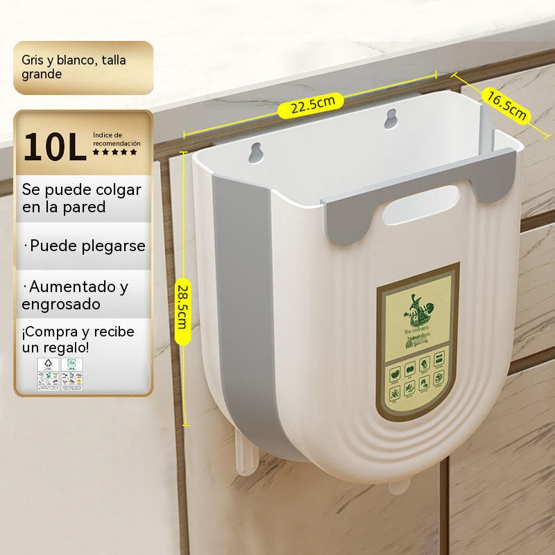 🗑️Cubo de basura plegable colgante para cocina, cubo de basura colgante para puerta de armario doméstico
