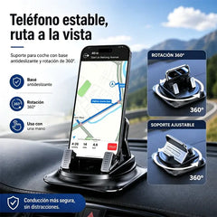 🚗📱 Soporte Antideslizante para Móvil en el Salpicadero – Sin Pegamento, Sin Marcas, Fijación Segura 🛡️