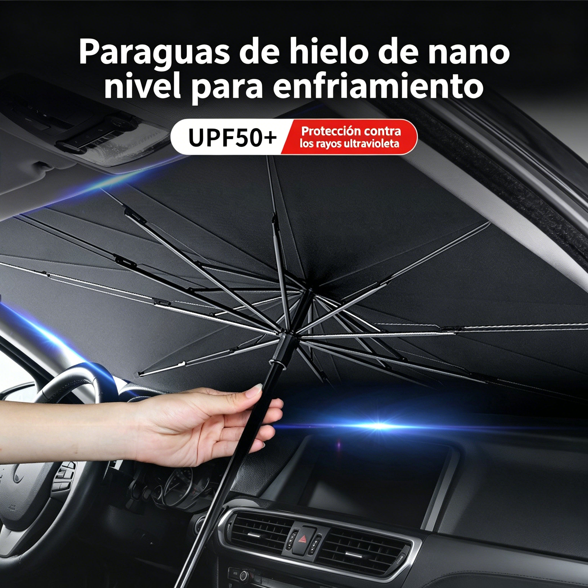 🚗 Paraguas Parasol para Parabrisas de Coche ☀️ Aislamiento Térmico | Cobertura Total | Plegable