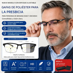 👓Nuevas gafas de lectura semi al aire para personas de mediana edad y mayores, con funciones de zoom, multifocales, fotosensibles, fotocromáticas y de bloqueo de luz azul.