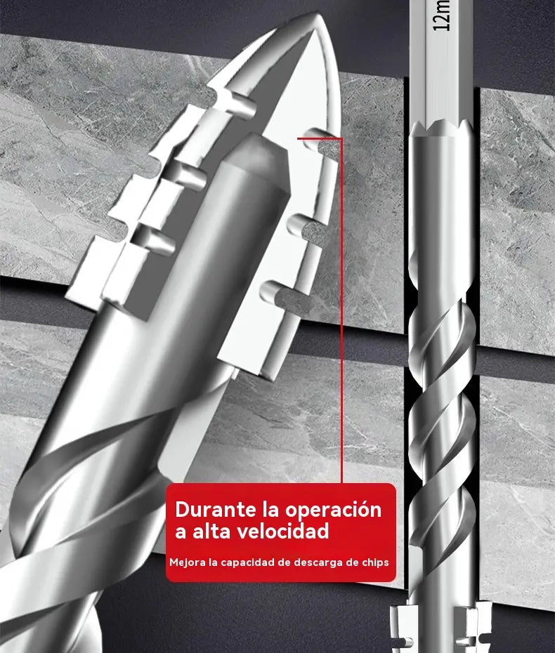 🥇【3+4+5+6+8+10+12mm】Broca excéntrica de acero de tungsteno superduro de séptima generación con borde dentado