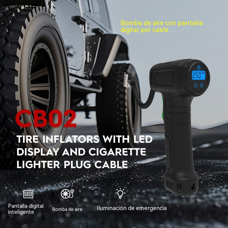🚗⚡ Inflador Portátil Inalámbrico para Neumáticos – Potente, Compacto y Listo para Emergencias 🔥