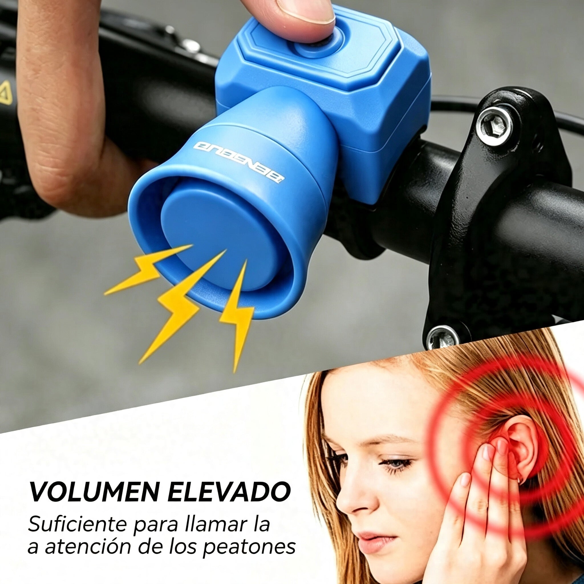 🔔2 unidades a 28 euros⚡ Claxon Eléctrico para Bicicleta 120 dB – Recargable por Tipo‑C, Impermeable IP4, Campana de Seguridad para MTB y Plegable 🚲💨