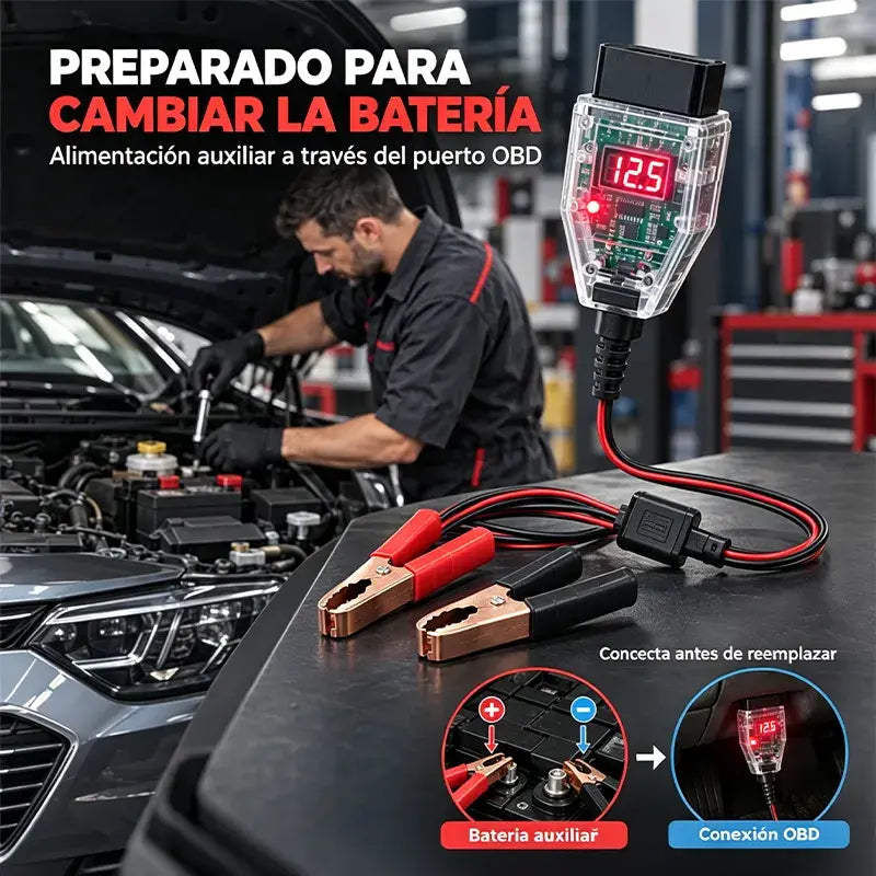 🔋🛠️ OBD Herramienta para Cambio de Batería de Coche | Detector de Fugas de Corriente con Pantalla Digital ⚡