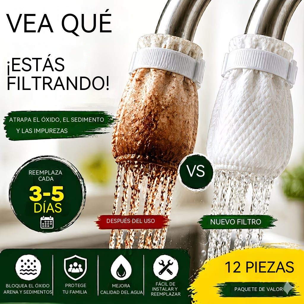 🔥【120 piezas】🚿Filtro de algodón para grifo, grueso y resistente a las salpicaduras, una maravilla para la purificación del agua.