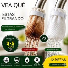 🔥【120 piezas】🚿Filtro de algodón para grifo, grueso y resistente a las salpicaduras, una maravilla para la purificación del agua.